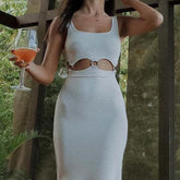 Sexy Hollow Sleeveless Maxi Dress